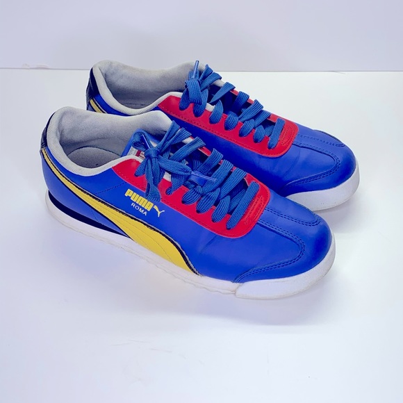 Puma Roma Primary RARE COLORWAY! Women's Size 7.5 Blue/Red and Yellow EUC! - Picture 1 of 10